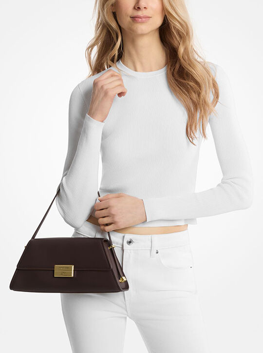 michael kors ludlow medium leather shoulder bag