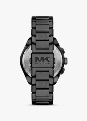 michael kors oversized accelerator 2 0 black tone watch