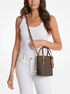 Quinn Extra-Small Signature Logo and Leather Convertible Tote Bag michael kors quinn extra small signature logo and leather convertible tote bag