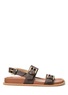 michael kors nia signature logo sandal