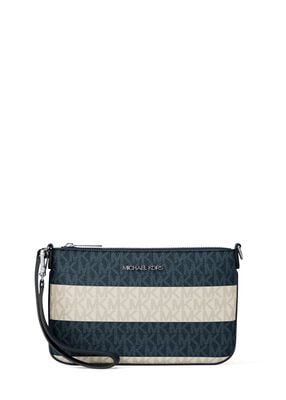 michael kors jet set travel striped signature logo convertible wristlet