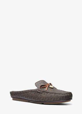 michael kors greta signature logo mule