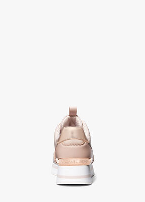 michael kors raina signature logo platform trainer
