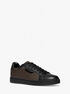 Keating Logo and Leather Sneaker michael kors keating logo and leather sneaker
