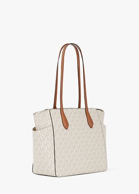 michael kors marilyn medium signature logo tote bag