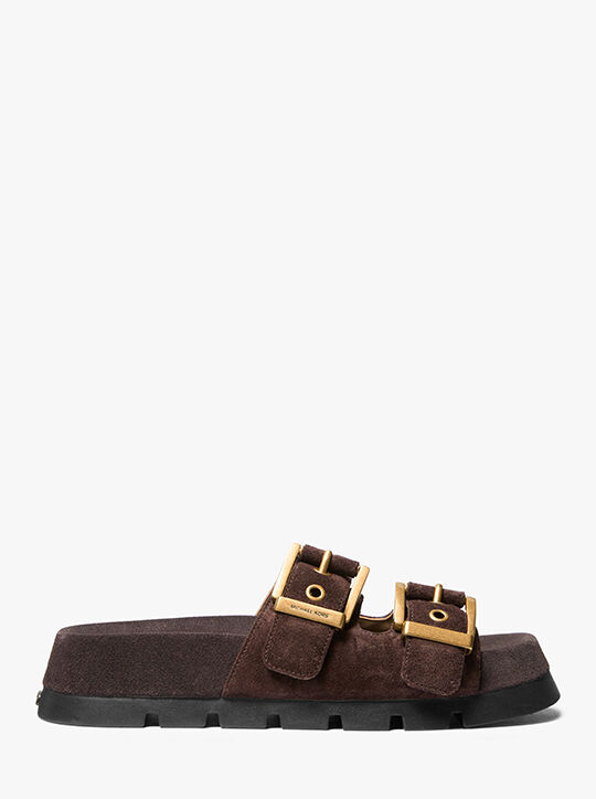 Colby Suede Flat Sandal michael kors colby suede flat sandal