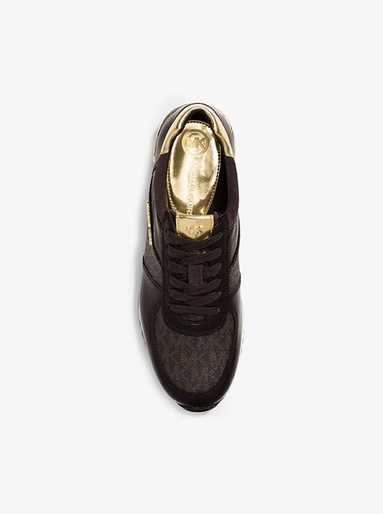 Allie Logo Leather Sneaker michael kors allie logo leather sneaker