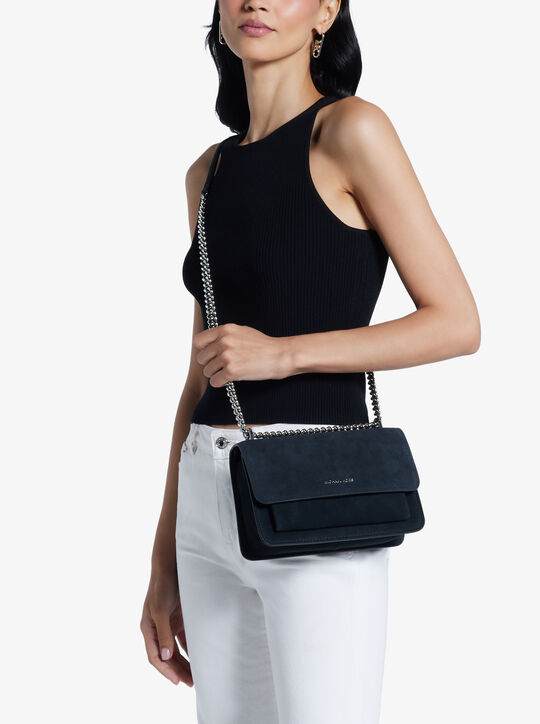 Claire Large Suede Shoulder Bag michael kors claire large suede shoulder bag