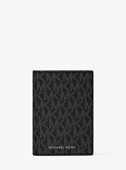 Hudson Signature Logo Folio Card Case michael kors hudson signature logo folio card case