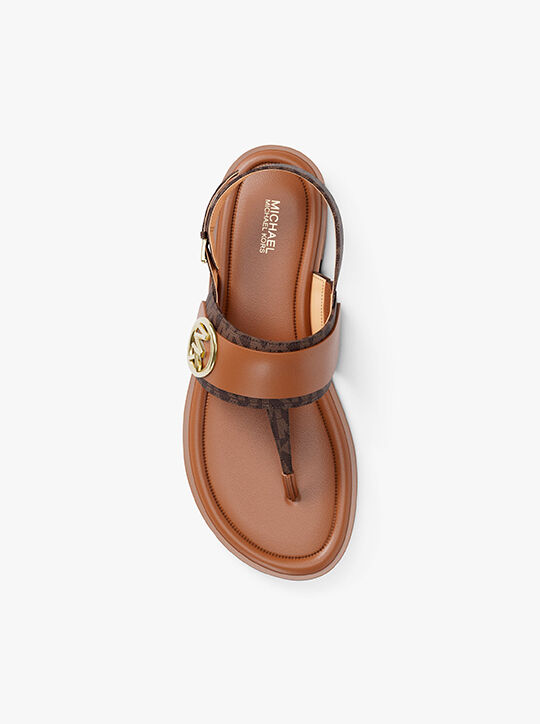 michael kors carmen signature logo thong sandal
