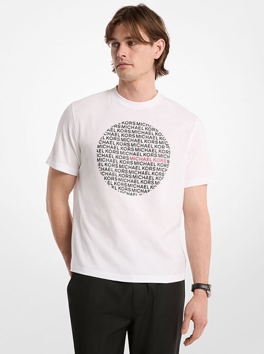 Circle Logo Cotton Jersey T-Shirt michael kors circle logo cotton jersey t shirt