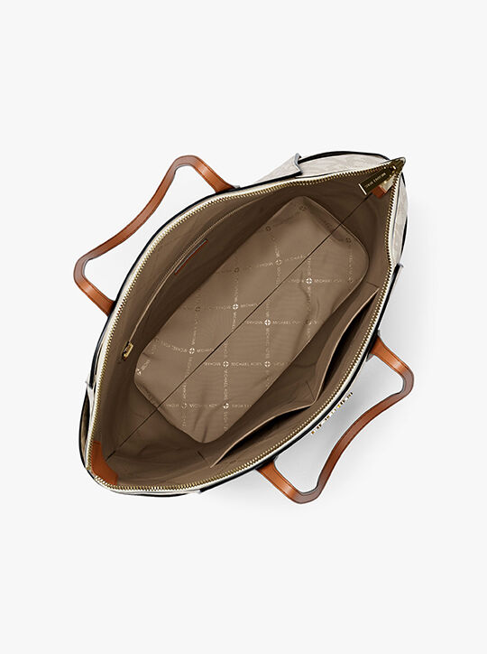 michael kors marilyn medium signature logo tote bag