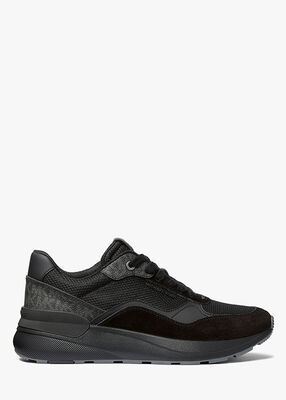 michael kors trevor mixed media trainer