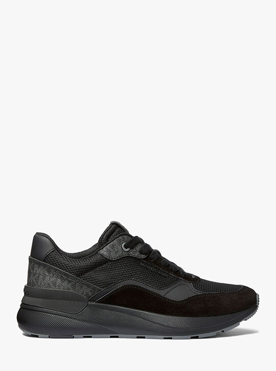 michael kors trevor mixed media trainer