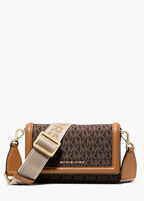 michael kors حقيبة كروس جيت سيت منسوجة صغيرة مطبوعة للهواتف الذكية