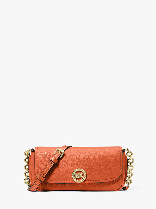 michael kors حقيبة كروس نوليتا صغيرة من الجلد المحبب