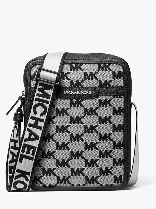 Cooper Logo Jacquard Flight Bag michael kors cooper logo jacquard flight bag