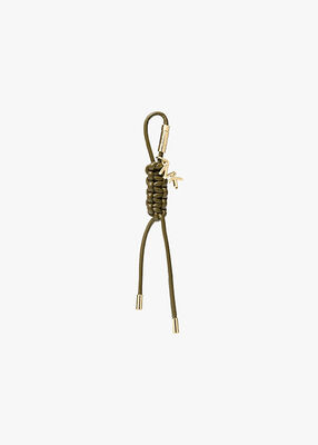 michael kors gold tone and braided cord bag charm