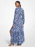 michael kors paisley print smocked georgette maxi dress