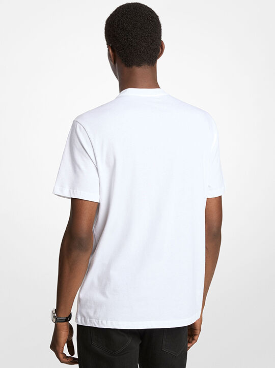 michael kors graphic logo cotton t shirt