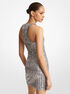 Sequined Stretch Tulle Racerback Tank Dress