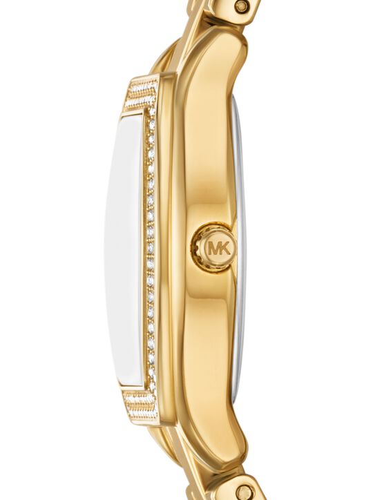 michael kors petite chelsea pav  gold tone watch