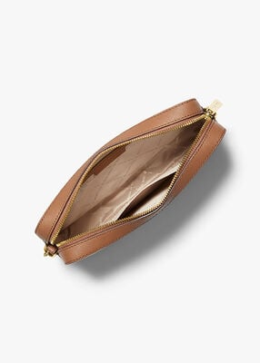 michael kors jet set large printed logo crossbody bag