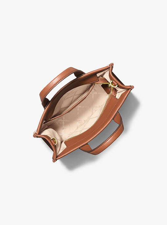 Gigi Small Topstitched Leather Messenger Bag michael kors gigi small topstitched leather messenger bag