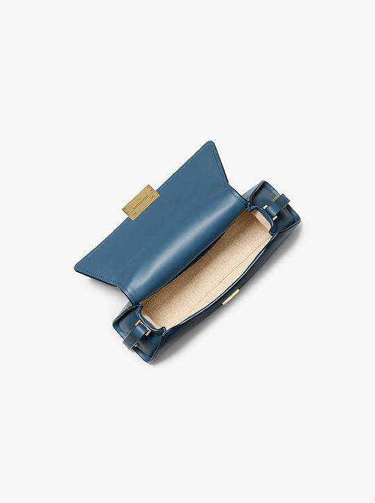 michael kors حقيبة كتف لودلو جلدية متوسطة الحجم