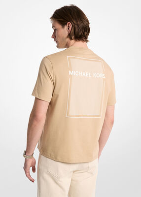 michael kors graphic logo cotton t shirt