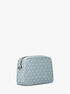 michael kors jet set small signature logo camera crossbody bag