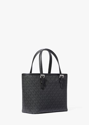 michael kors jet set travel extra small logo top zip tote bag
