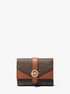 michael kors greenwich medium signature logo trifold wallet