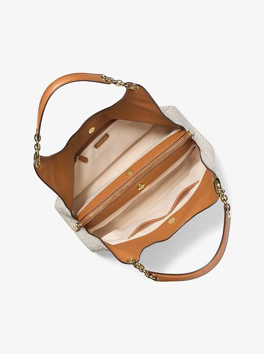 michael kors ellie large signature logo shoulder bag