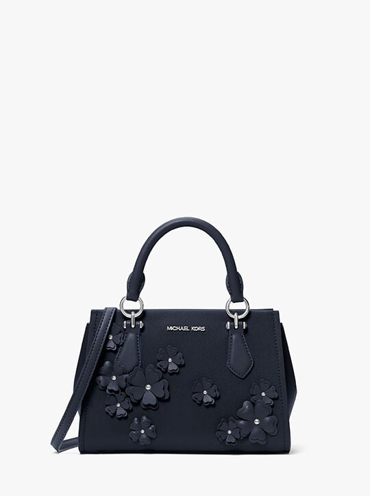 Marilyn Small Floral Embellished Satchel michael kors marilyn small floral embellished satchel