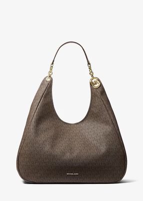 michael kors ellie large signature logo shoulder bag