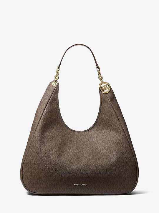 michael kors ellie large signature logo shoulder bag