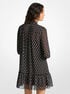 Polka Dot Print Georgette Tie-Neck Dress michael kors polka dot print georgette tie neck dress