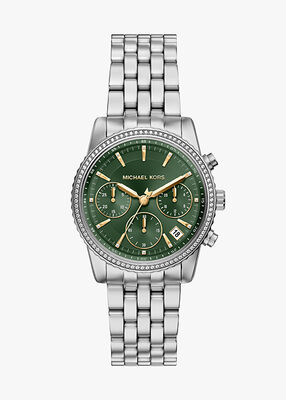 michael kors ساعة مايكل كورس براينت كرونوغراف المصنوعة من الفولاذ المقاوم للصدأ