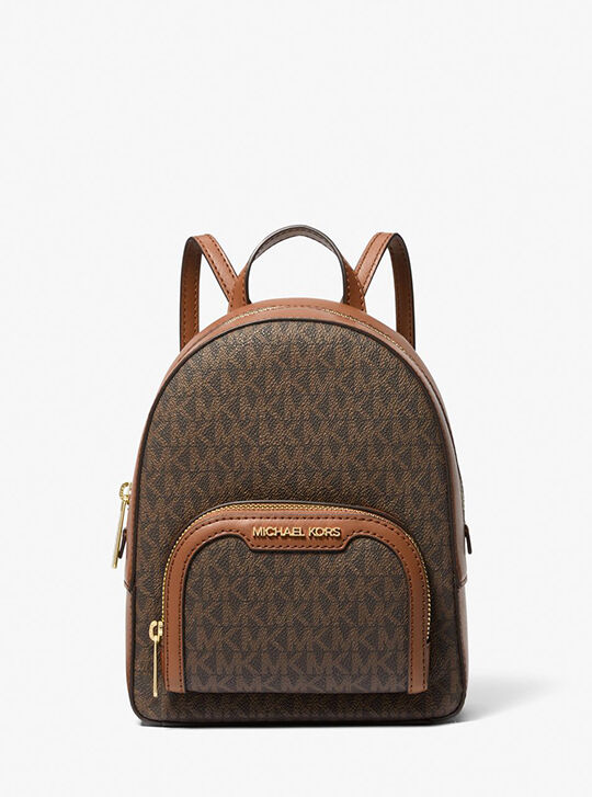 Jaycee Extra-Small Signature Logo Backpack, BROWN | Michael Kors UAE
