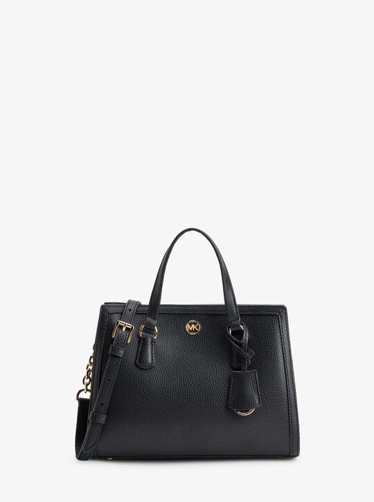 michael kors chantal small pebbled leather messenger bag