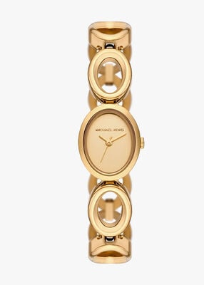 michael kors maude gold tone link watch