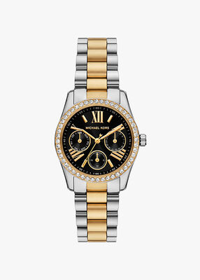 michael kors mini lexington pav  two tone watch