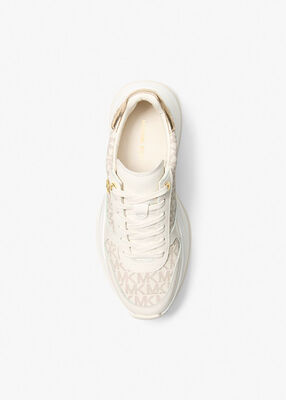 michael kors arla leather and suede trainer