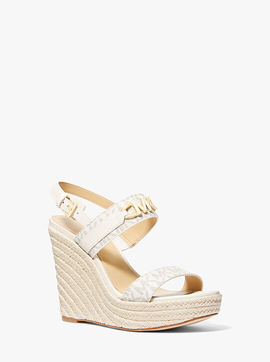 Reed Signature Logo Wedge Sandal michael kors reed signature logo wedge sandal
