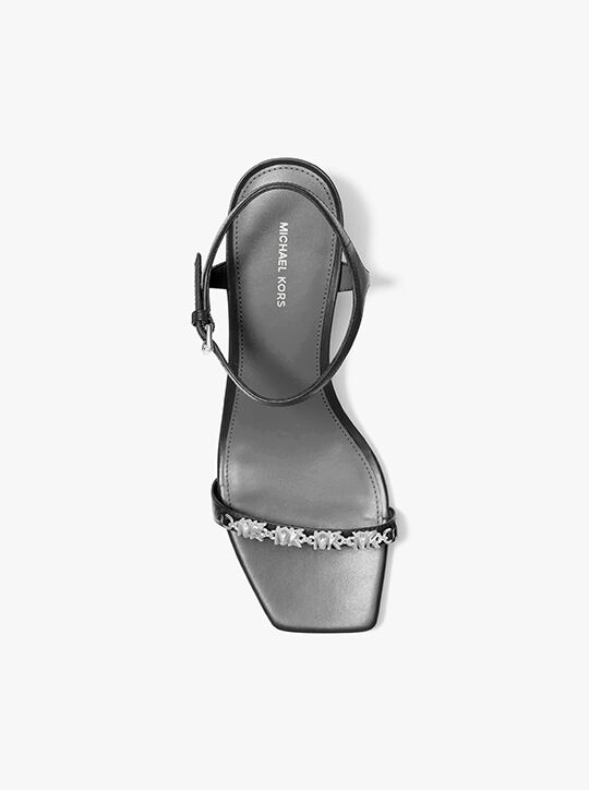 michael kors dina embellished leather sandal