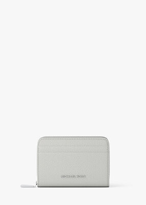 michael kors حافظة بطاقات  جيت سيت صغيرة من الجلد المحبب مزودة بسحّاب