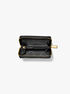 michael kors jet set small pebbled leather zip around card case