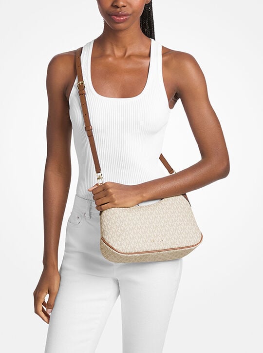 Jet Set Medium Signature Logo Convertible Crossbody Bag michael kors jet set medium signature logo convertible crossbody bag