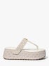 michael kors koya signature logo platform flip flop